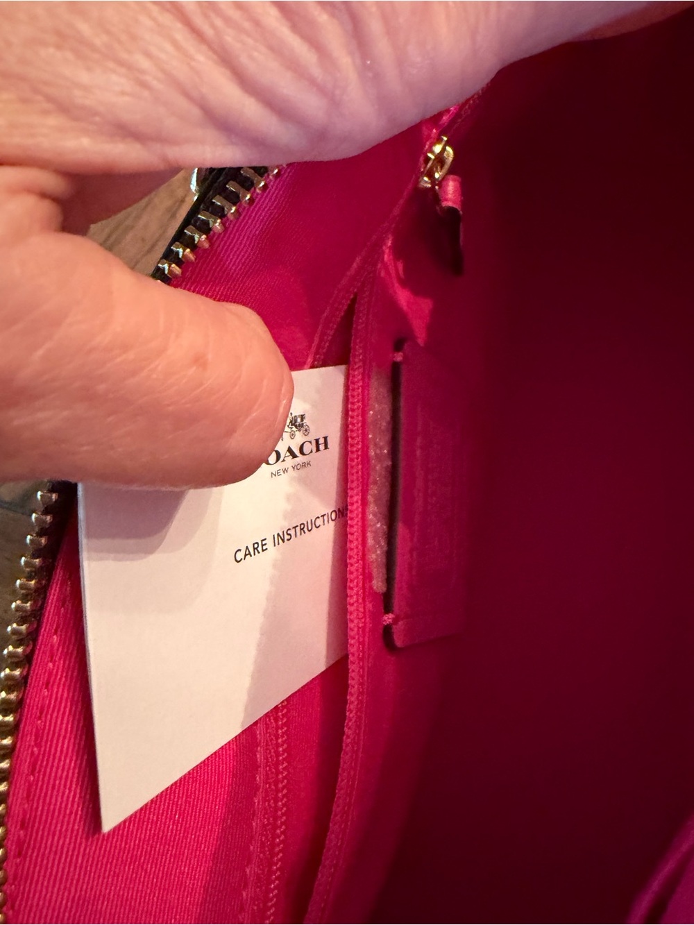 Coach Brown Signature Mini Sierra Dome Satchel with Fuscia Trim - Picture 7 of 7